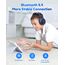 EarFun Bluetooth Kopfhörer Kinder, 85/94dB Lautstärkeregelung, HiFi Sound, HD-Mikrofon, 40 Std Akku, Faltbare, Einstellbar, Kopfhörer Kabellos Bluetooth Kinder für Schule/Reise, Blau