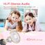 EarFun Bluetooth Kopfhörer Kinder, 85/94dB Lautstärkeregelung, HiFi Sound, HD-Mikrofon, 40 Std Akku, Faltbare, Einstellbar, Kopfhörer Kabellos Bluetooth Kinder für Schule/Reise, Rosa