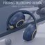 LORELEI B-C6 Kabellose Over-Ear-Kopfhörer, 50H Playtime Faltbare, leichte Bluetooth-Headsets, Tiefe Bässe, eingebautes Mikrofon, Ohrenschützer aus Memory-Schaumstoff, für Reisen(Navy)