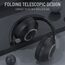 LORELEI B-C6 Kabellose Over-Ear-Kopfhörer, 50H Playtime Faltbare, leichte Bluetooth-Headsets, Tiefe Bässe, eingebautes Mikrofon, Ohrenschützer aus Memory-Schaumstoff, für Reisen(Space Black)