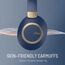 LORELEI B-C6 Kabellose Over-Ear-Kopfhörer, 50H Playtime Faltbare, leichte Bluetooth-Headsets, Tiefe Bässe, eingebautes Mikrofon, Ohrenschützer aus Memory-Schaumstoff, für Reisen(Navy)