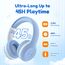 EarFun Bluetooth Kopfhörer Kinder, 74/85/94dB Lautstärkeregelung, HiFi Sound, HD-Mikrofon, 45 Std Akku, Faltbare, Einstellbar, Kopfhörer Kabellos Bluetooth Kinder für Schule/Reise/PC, Himmelblau