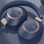 LORELEI B-C6 Kabellose Over-Ear-Kopfhörer, 50H Playtime Faltbare, leichte Bluetooth-Headsets, Tiefe Bässe, eingebautes Mikrofon, Ohrenschützer aus Memory-Schaumstoff, für Reisen(Navy)