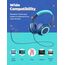 iClever Kinder Kopfhörer mit Sharing Splitter [2 Pack]- 85dBA Safe Volume Limited - HS22 Kopfhörer für Kinder mit Kabel, Tangle-Free Faltbar Stereo Kopfhörer für Schule/Tablet/Reisen, Blau&Schwarz