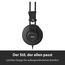 AKG K52 Geschlossener Hochleistungs-Monitoring-Studiokopfhörer, kabelgebunden, leichtes Design, 3,5-mm- und 1/4-Zoll-Adapter, 3 m Kabel - Schwarz