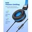 iClever Kinder Kopfhörer, Kabel Kopfhörer für Kinder, Verstellbares Stirnband, Stereo Sound, Faltbare, Entwirrte Drähte, 3,5 mm Aux Jack, 85dB Volume Limited, Kinder Kopfhörer auf Ohr (Blue Black)