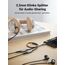 UGREEN Audio Splitter 3,5mm Aux Splitter Verlängerung Kabel für Zwei Kopfhörer, Klinke Splitter kompatibel mit Kopfhörer, Handy, PC, Tablet, Headset, Autoradio, Lautsprecher usw. 20cm Grau