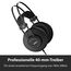 AKG K52 Geschlossener Hochleistungs-Monitoring-Studiokopfhörer, kabelgebunden, leichtes Design, 3,5-mm- und 1/4-Zoll-Adapter, 3 m Kabel - Schwarz
