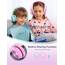 Nabevi Kinder Kopfhörer, Kopfhörer Kinder mit Kabel, 85/94dB Lautstärkegrenze, HD-Ton, Sharing-Funktion, Over-Ear Verstellbare Faltbare Kinderkopfhörer mit Mikrofon für Schule/Reise/PC/iPad, Rosa