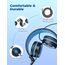 iClever Kinder Kopfhörer, Kabel Kopfhörer für Kinder, Verstellbares Stirnband, Stereo Sound, Faltbare, Entwirrte Drähte, 3,5 mm Aux Jack, 85dB Volume Limited, Kinder Kopfhörer auf Ohr (Blue Black)