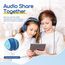 EarFun Kinder Kopfhörer, Kopfhörer Kinder mit Kabel, 85dB Lautstärkenbegrenzer, faltbar, verstellbar, Stereo Sound, HD-Mikrofon, Audio-Sharing, Over-Ear Kinderkopfhörer für Schule/Tablet/Reisen