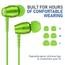 LUDOS OMNITONE Kopfhörer In Ear Kopfhörer mit Kabel und Mikrofon, 5 Jahre Garantie, In Ear Ohrhörer, 3,5 mm Klinkenstecker Earbuds, Satte Bässe Earphones, Headphones für iPhone, iPad, Samsung - Grün