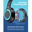 iClever Kinder Kopfhörer mit Sharing Splitter [2 Pack]- 85dBA Safe Volume Limited - HS22 Kopfhörer für Kinder mit Kabel, Tangle-Free Faltbar Stereo Kopfhörer für Schule/Tablet/Reisen, Blau&Schwarz