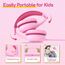 EarFun Kinder Kopfhörer, Kopfhörer Kinder mit Kabel, 85/94dB Lautstärkenbegrenzer, faltbar, verstellbar, Stereo Sound, HD-Mikrofon, Audio-Sharing, Over-Ear Kinderkopfhörer für Schule/Tablet/Reisen