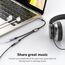 MOSWAG Audio Y Splitter Kabel, Aux Splitter Adapter 1 in 2 out, 3,5mm Stecker auf 2 Buchse Kopfhörer Adapter für Samsung, Smartphone, Kopfhörer, Lautsprecher, PS4, Switch, Tablets, PC