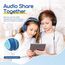 EarFun Kinder Kopfhörer, Kopfhörer Kinder mit Kabel, 85/94dB Lautstärkenbegrenzer, faltbar, verstellbar, Stereo Sound, HD-Mikrofon, Audio-Sharing, Over-Ear Kinderkopfhörer für Schule/Tablet/Reisen
