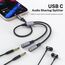 MOSWAG Audio Y Kabel Klinke 3.5 mm Splitter, USB C Klinke Splitter Kopfhörer Aux Adapter Audio Y Kabel kompatibel mit iPhone 16 Pro Max/16 Plus,Pixel 8 7 6 Pro 5,Galaxy S24 S23 S22 A33 A54