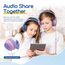 EarFun Kinder Kopfhörer, Kopfhörer Kinder mit USB-C Kabel, 85/94dB Lautstärkenbegrenzer, verstellbar, Stereo Sound, HD-Mikrofon, Audio-Sharing, Over-Ear Kinderkopfhörer für Schule/Tablet/Reisen