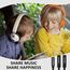 SUCESO Audio Klinke Y Splitter Adapter 3.5mm Stecker auf Buchse Headset Stereo Aux Splitter Kabel Kopfhörer Doppelstecker für Tablet, Laptop, Samsung, Smartphone, Lautsprecher, PC usw - 35cm(Schwarz)
