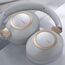 LORELEI B-C6 Kabellose Over-Ear-Kopfhörer, 50H Playtime Faltbare, leichte Bluetooth-Headsets, Tiefe Bässe, eingebautes Mikrofon, Ohrenschützer aus Memory-Schaumstoff, für Reisen(Smoke Gray)