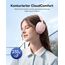 Baseus EH10 NC Bluetooth Kopfhörer mit -45dB Hybrid Active Geräuschisolierung, Over-Ear Kopfhörer mit Hi-Res & LDAC Audio und 5 KI-Mikrofon, 80 Std. Lange Spielzeit, Bluetooth 6.0, Mehrpunktverbindung