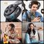 TuneFlux Bluetooth Kopfhörer Over Ear, 80 Std Akkulaufzeit, Kabellos Bluetooth Kopfhörer mit 3 EQ-Modi, HiFi-Stereo, Eingebautes Mikrofon, Faltbares Wireless Kopfhörer (Metallic)