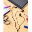 Panasonic RP-HJE125E-K Ergofit In-Ear-Kopfhörer mit kraftvollem Klang, bequemem rutschfestem Sitz und 3 Größen von Ohrstöpseln, schwarz