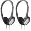 Panasonic RP-HT030E-S Leichter Kopfhörer, Faltbarer On-Ear Kopfhörer, reisefreundliches Design, 1,2 m Kabel, XBS, 3,5-mm-Klinkenstecker, Silber (Packung mit 2)