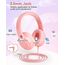 awatrue Kopfhörer Kinder, Kabel Kinderkopfhörer mit Mikrofon, Over Ear kopfhörer Kinder 85/94dB Lautstärkenbegrenzer, Stereo Sound, Faltbare, Einstellbar, Audio-Sharing