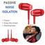 LUDOS OMNITONE Kopfhörer In Ear Kopfhörer mit Kabel und Mikrofon, 5 Jahre Garantie, In Ear Ohrhörer, 3,5 mm Klinkenstecker Earbuds, Satte Bässe Earphones, Headphones für iPhone, iPad, Samsung - Rot