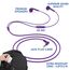 LUDOS Zenith Kopfhörer In Ear Kopfhörer mit Kabel und Mikrofon, 2-Jahre Garantie, In Ear Ohrhörer, 3,5 mm Klinkenstecker Earbuds, Satte Bässe Earphones, Headphones für iPhone, iPad, Samsung - Lila