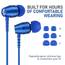 LUDOS OMNITONE Kopfhörer In Ear Kopfhörer mit Kabel und Mikrofon, 5 Jahre Garantie, In Ear Ohrhörer, 3,5 mm Klinkenstecker Earbuds, Satte Bässe Earphones, Headphones für iPhone, iPad, Samsung - Blau
