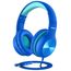 Nabevi Kinder Kopfhörer, Kopfhörer Kinder mit Kabel, 85/94dB Lautstärkegrenze, HD-Ton, Sharing-Funktion, Over-Ear Verstellbare Faltbare Kinderkopfhörer mit Mikrofon für Schule/Reise/PC/iPad, Blau