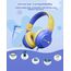 awatrue Kinder Kopfhörer, 74/85/94dB Sichere Lautstärke Kopfhörer Kinder mit Kabel, Stereo Sound, Faltbare, 3.5 mm Jack Over Ear Kinderkopfhörer für Ipad, Tablets, Schule, Reisen (Blau Gelb)