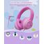 awatrue Kinder Kopfhörer, 74/85/94dB Sichere Lautstärke Kopfhörer Kinder mit Kabel, Stereo Sound, Faltbare, 3.5 mm Jack Over Ear Kinderkopfhörer für Ipad, Tablets, Schule, Reisen (Rosa)