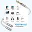 MOSWAG 3,5-mm-Klinken-Splitter-Kopfhörer-Adapter, 1 auf 2 Klinkenstecker, Stereo, Audio, Y-Adapter, für Samsung PS4, Switch, Tablets, PC, Laptop, MP3