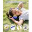 awatrue Kinder Kopfhörer, 74/85/94dB Sichere Lautstärke Kopfhörer Kinder mit Kabel, Stereo Sound, Faltbare, 3.5 mm Jack Over Ear Kinderkopfhörer für Ipad, Tablets, Schule, Reisen (Blau Gelb)