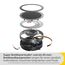 Jabra Speak2 75 schnurlose Freisprechlösung mit USB-A Bluetooth-Adapter, 4 Mikrofone mit Geräuschunterdrückung, 65 mm Breitband-Lautsprecher, Funktioniert mit Google Meet, Dunkelgrau