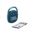 JBL CLIP 4 Bluetooth Lautsprecher - Blau – Wasserdichte, tragbare Musikbox mit praktischem Karabiner – Bis zu 10 Stunden kabelloses Musik Streaming