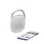 JBL CLIP 4 Bluetooth Lautsprecher - Weiß – Wasserdichte, tragbare Musikbox mit praktischem Karabiner – Bis zu 10 Stunden kabelloses Musik Streaming