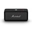 Marshall Emberton II tragbare Bluetooth Lautsprecher, kabellos, koppelbar, IP67 Staub und wasserfest, über 30 Stunden Spielzeit, Schnellladung, Innen- und Außenlautsprecher - Schwarz und Stahl