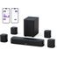 ULTIMEA 7.1ch Soundbar für TV Geräte, Heimkino Surround Sound System, 4 Surround Lautsprechern, 4" Subwoofer, App Steuerung, einstellbarem EQ, Bluetooth® 5.3, Aura A40