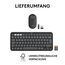 Logitech Pebble 2 Combo, kabellose Tastatur und Maus, leise und mobil, anpassbar, Logi Bolt, Bluetooth, Easy-Switch für Windows, macOS, iPadOS, Chrome - Deutsches QWERTZ-Layout, Weiß