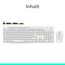 Logitech MK295 kabelloses Tastatur-Maus-Set mit SilentTouch-Technologie, Shortcut-Tasten, optischer Spurführung, Nano USB-Empfänger, verzögerungsfreier Drahtlosverbindung, QWERTZ layout- Weiß