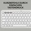Logitech Pebble Keys 2 K380s, kabellose Multi-Device Bluetooth-Tastatur mit anpassbaren Sondertasten, schlank und mobil, Easy-Switch - Windows, macOS, iPadOS, Android, ChromeOS, Deutsches QWERTZ,Weiß
