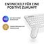 Logitech Pebble 2 Combo, kabellose Tastatur und Maus, leise und mobil, anpassbar, Logi Bolt, Bluetooth, Easy-Switch für Windows, macOS, iPadOS, Chrome - Deutsches QWERTZ-Layout, Weiß