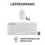Logitech Pebble 2 Combo, kabellose Tastatur und Maus, leise und mobil, anpassbar, Logi Bolt, Bluetooth, Easy-Switch für Windows, macOS, iPadOS, Chrome - Deutsches QWERTZ-Layout, Weiß