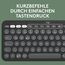 Logitech Pebble Keys 2 K380s, kabellose Multi-Device Bluetooth-Tastatur mit anpassbaren Sondertasten, schlank, mobil, Easy-Switch - Windows, macOS, iPadOS, Android, ChromeOS, Deutsches QWERTZ,Graphit