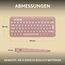 Logitech Pebble Keys 2 K380s, kabellose Multi-Device Bluetooth-Tastatur mit anpassbaren Sondertasten, schlank - mobil, Easy-Switch für Windows, macOS, iPadOS, Android, ChromeOS, Deutsches QWERTZ,Rosa