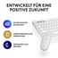 Logitech Pebble 2 Combo, kabellose Tastatur und Maus, leise und mobil, anpassbar, Logi Bolt, Bluetooth, Easy-Switch für Windows, macOS, iPadOS, Chrome - Deutsches QWERTZ-Layout, Weiß